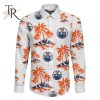 NHL Detroit Red Wings Special Hawaiian Design Long Sleeve Button Shirt
