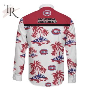 NHL Montreal Canadiens Special Hawaiian Design Long Sleeve Button Shirt