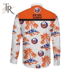 NHL New York Islanders Special Hawaiian Design Long Sleeve Button Shirt