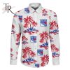 NHL New York Islanders Special Hawaiian Design Long Sleeve Button Shirt