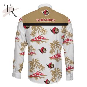 NHL Ottawa Senators Special Hawaiian Design Long Sleeve Button Shirt