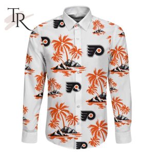 NHL Philadelphia Flyers Special Hawaiian Design Long Sleeve Button Shirt