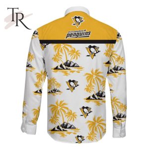 NHL Pittsburgh Penguins Special Hawaiian Design Long Sleeve Button Shirt