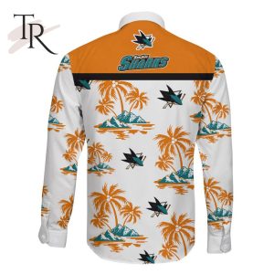 NHL San Jose Sharks Special Hawaiian Design Long Sleeve Button Shirt