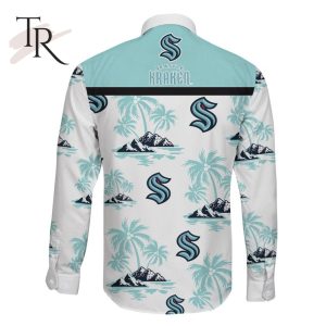 NHL Seattle Kraken Special Hawaiian Design Long Sleeve Button Shirt