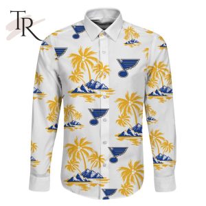 NHL St. Louis Blues Special Hawaiian Design Long Sleeve Button Shirt