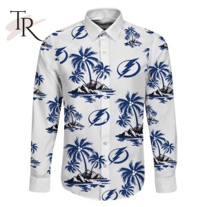 NHL Tampa Bay Lightning Special Hawaiian Design Long Sleeve Button Shirt