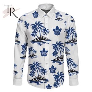 NHL Toronto Maple Leafs Special Hawaiian Design Long Sleeve Button Shirt