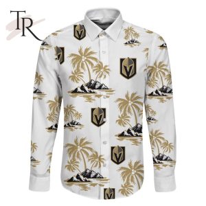 NHL Vegas Golden Knights Special Hawaiian Design Long Sleeve Button Shirt