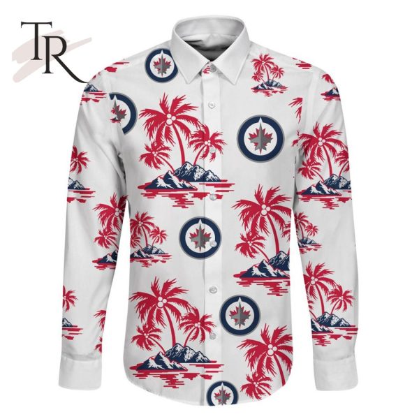 NHL Winnipeg Jets Special Hawaiian Design Long Sleeve Button Shirt