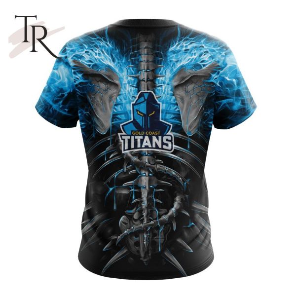 NRL Gold Coast Titans Special Skull Art Design Hoodie