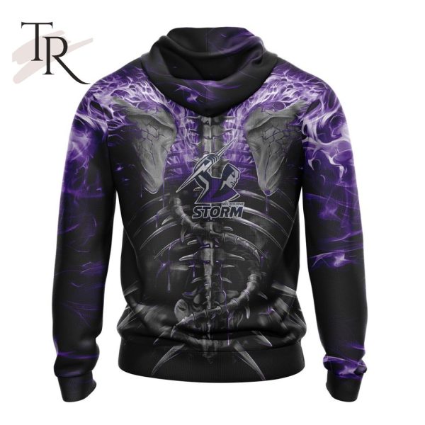 NRL Melbourne Storm Special Skull Art Design Hoodie