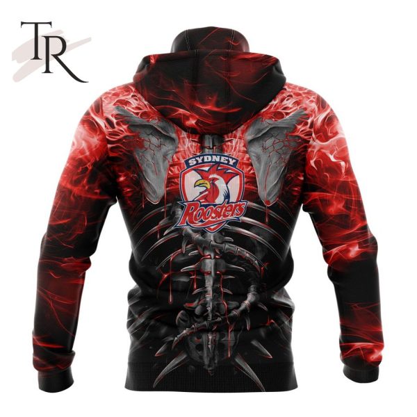 NRL Sydney Roosters Special Skull Art Design Hoodie