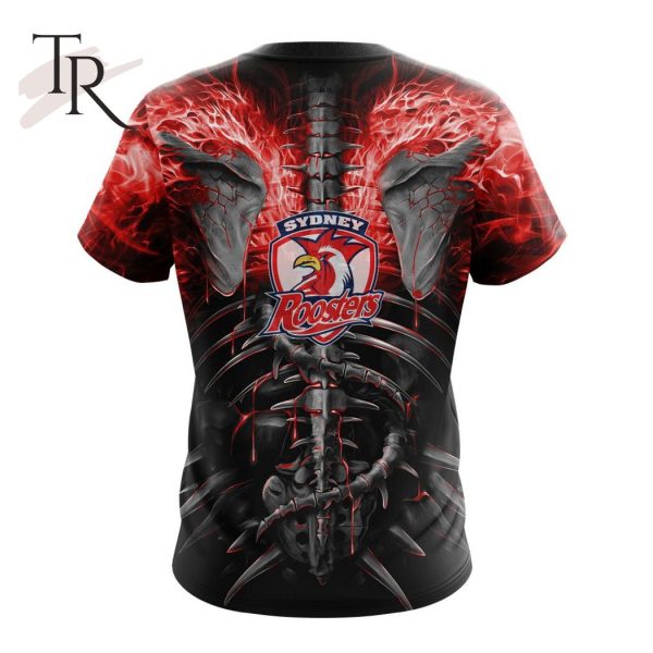 NRL Sydney Roosters Special Skull Art Design Hoodie