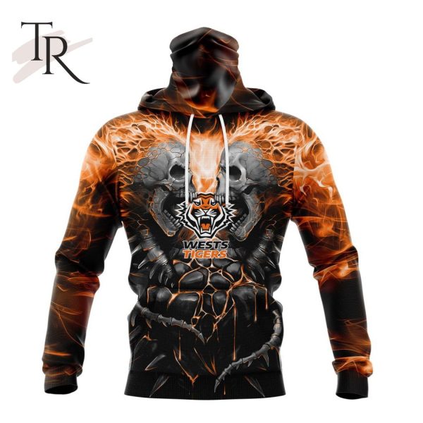 NRL Wests Tigers Special Skull Art Design Hoodie