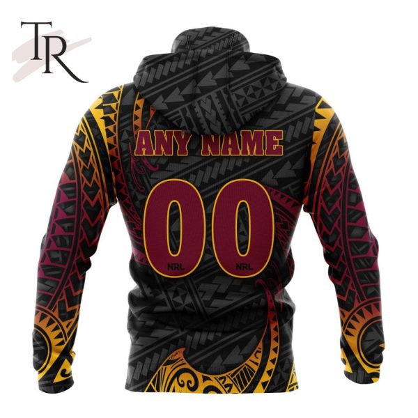 NRL Brisbane Broncos Special Polynesian Design Hoodie