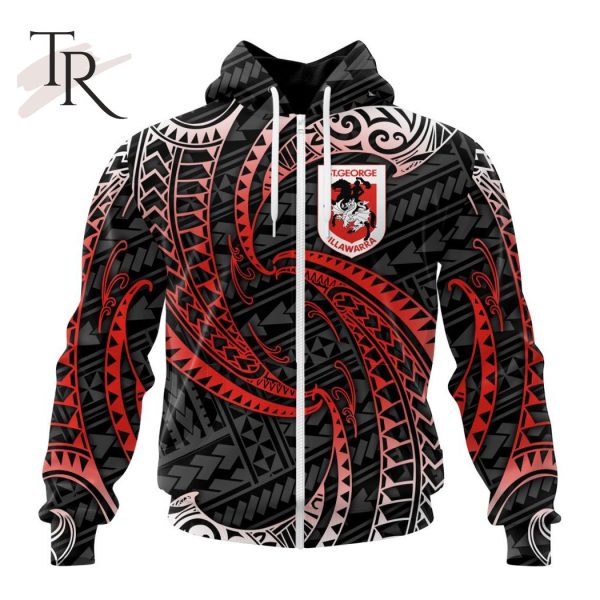 NRL St. George Illawarra Dragons Special Polynesian Design Hoodie