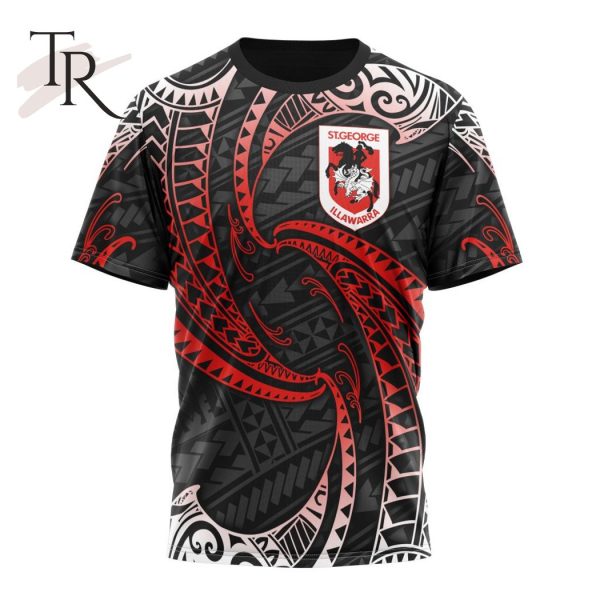 NRL St. George Illawarra Dragons Special Polynesian Design Hoodie