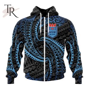 NSW Blues State Of Origin Special Polynesian Design Hoodie