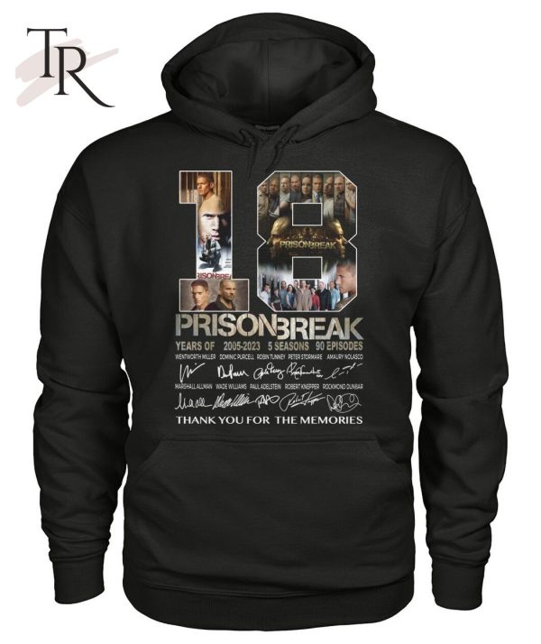 18 Years Of 2005 – 2023 Prison Break Thank You For The Memories T-Shirt