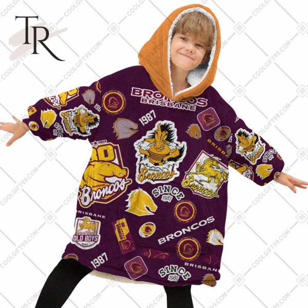 NRL Brisbane Broncos Season Logo Oodie Blanket Hoodie