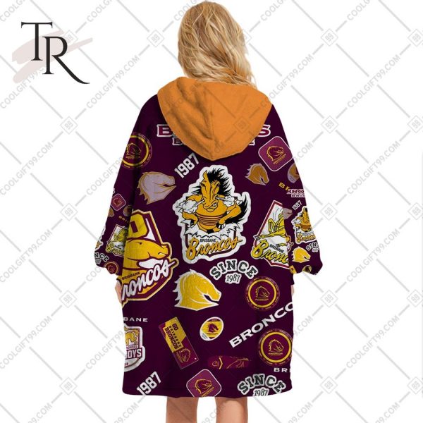 NRL Brisbane Broncos Season Logo Oodie Blanket Hoodie