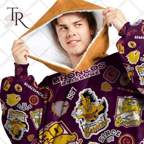 NRL Brisbane Broncos Season Logo Oodie Blanket Hoodie