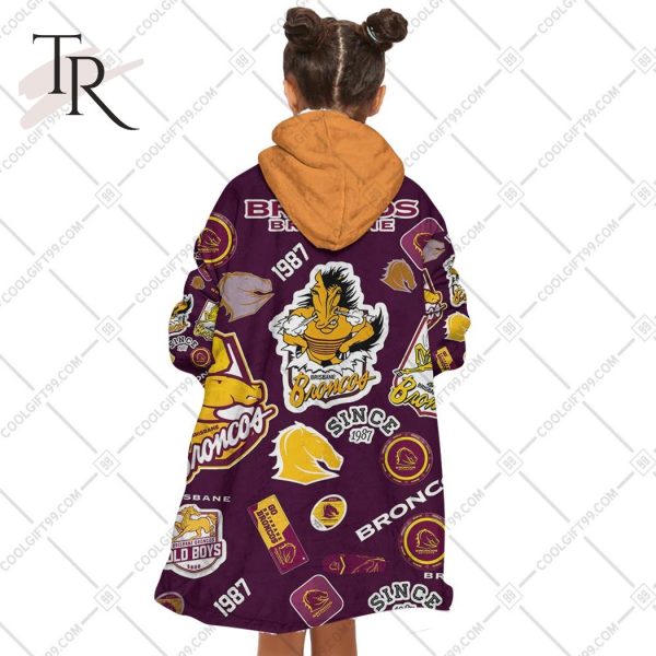 NRL Brisbane Broncos Season Logo Oodie Blanket Hoodie