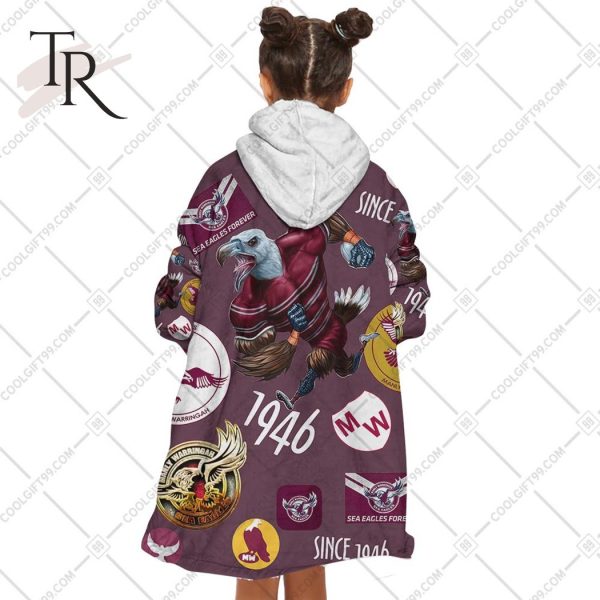 NRL Manly Warringah Sea Eagles Season Logo Oodie Blanket Hoodie