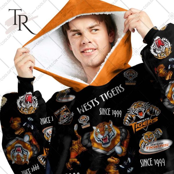 NRL Wests Tigers Season Logo Oodie Blanket Hoodie