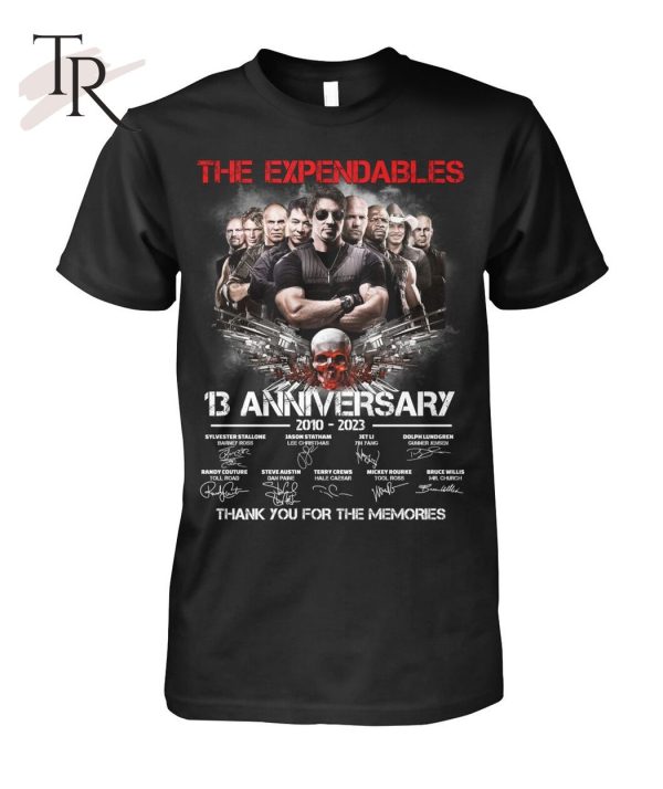 The Expendables 13th Anniversary 2010 – 2023 Thank You For The Memories T-Shirt