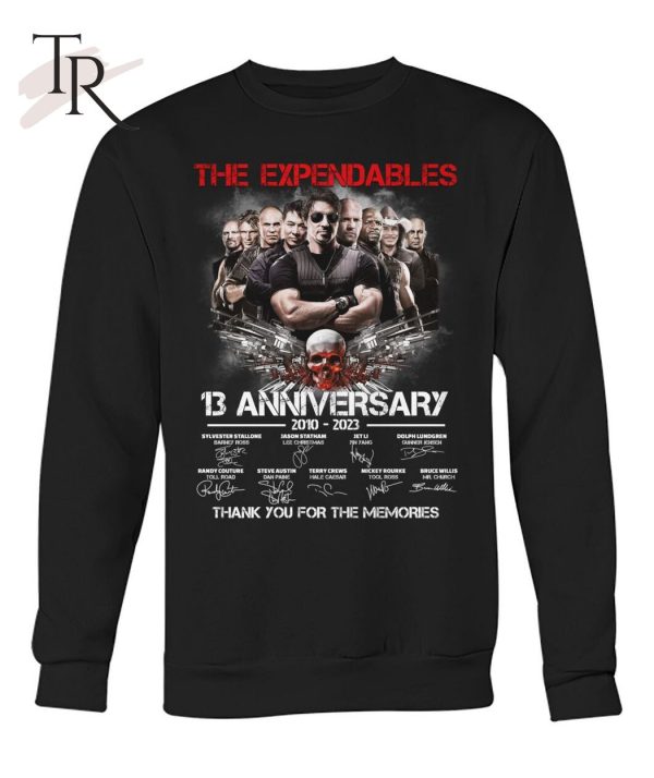 The Expendables 13th Anniversary 2010 – 2023 Thank You For The Memories T-Shirt