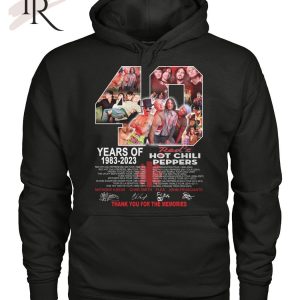 40 Years Of 1983 – 2023 Red’s Hot Chili Peppers Thank You For The Memories T-Shirt