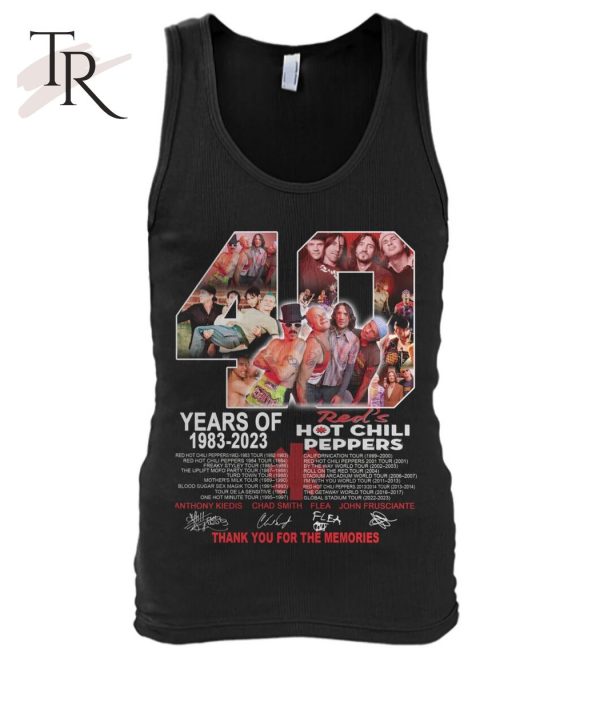 40 Years Of 1983 – 2023 Red’s Hot Chili Peppers Thank You For The Memories T-Shirt