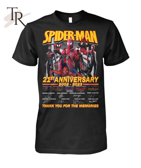 Spider-Man 21st Anniversary 2002 – 2023 Thank You For The Memories T-Shirt