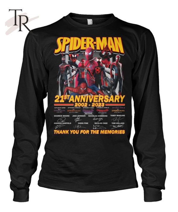 Spider-Man 21st Anniversary 2002 – 2023 Thank You For The Memories T-Shirt