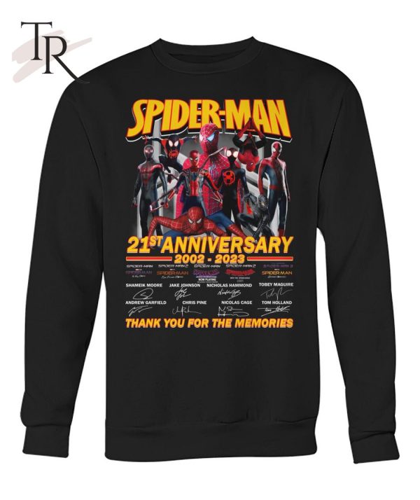 Spider-Man 21st Anniversary 2002 – 2023 Thank You For The Memories T-Shirt