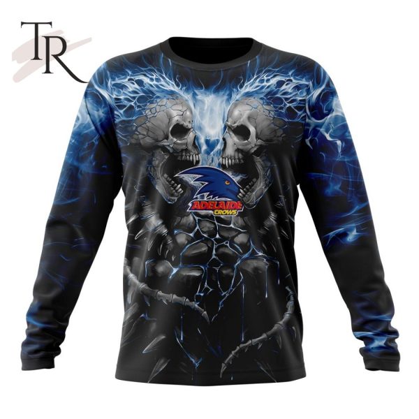 AFL Adelaide Crows Special Skull Art Design Hoodie