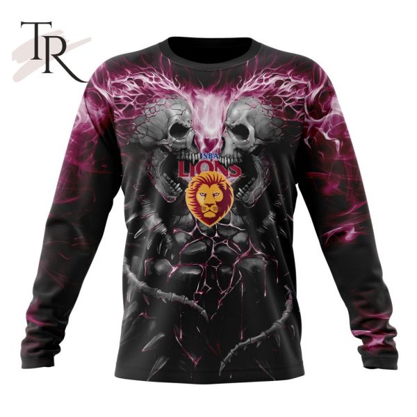 AFL Brisbane Lions Special Skull Art Design Hoodie