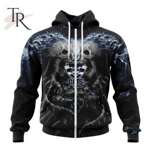 AFL Geelong Cats Special Skull Art Design Hoodie