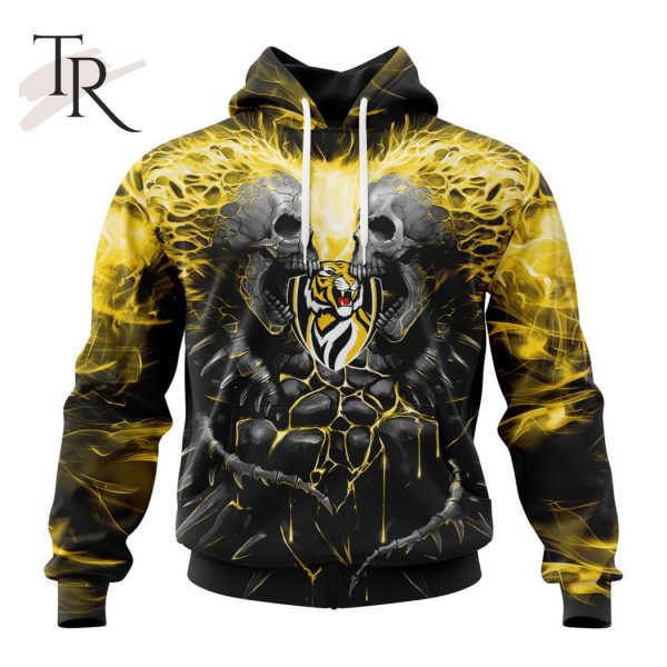 AFL Richmond Tigers Special Skull Art Design Hoodie