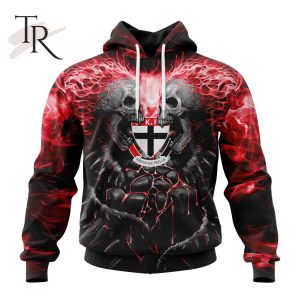 AFL St Kilda Football Club Special Skull Art Design Hoodie