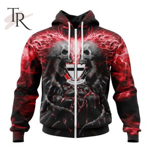 AFL St Kilda Football Club Special Skull Art Design Hoodie