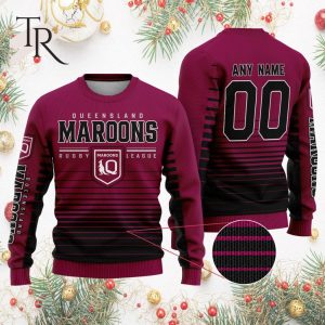 QLD Maroons State Of Origin Classic Design Ugly Sweater