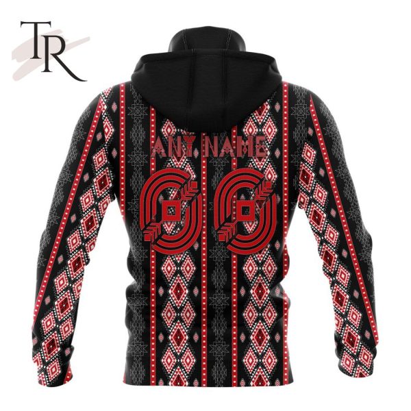 NHL Calgary Flames Special Skull Native Design Hoodie