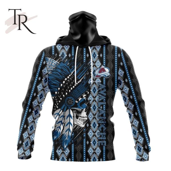 NHL Colorado Avalanche Special Skull Native Design Hoodie