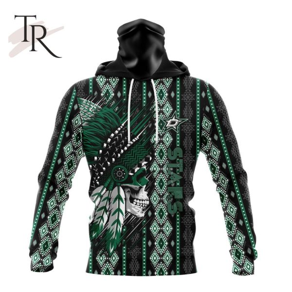 NHL Dallas Stars Special Skull Native Design Hoodie