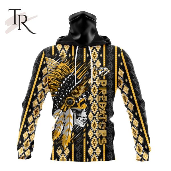 NHL Nashville Predators Special Skull Native Design Hoodie