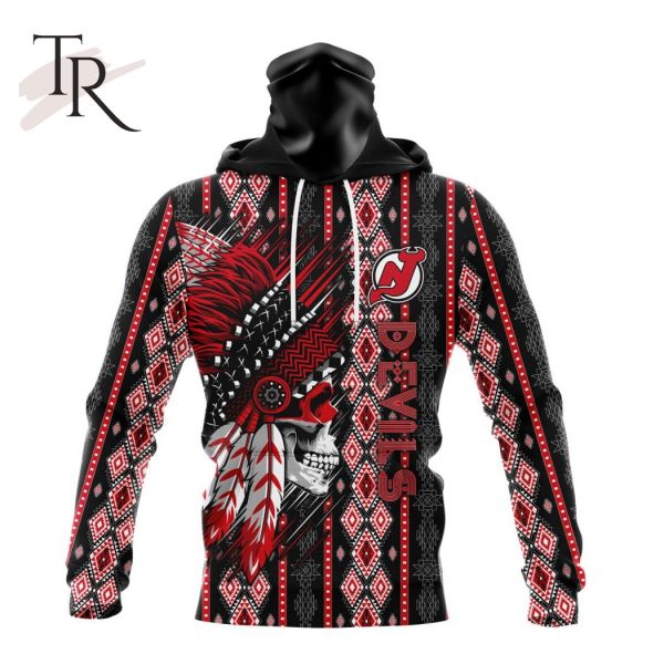 NHL New Jersey Devils Special Skull Native Design Hoodie