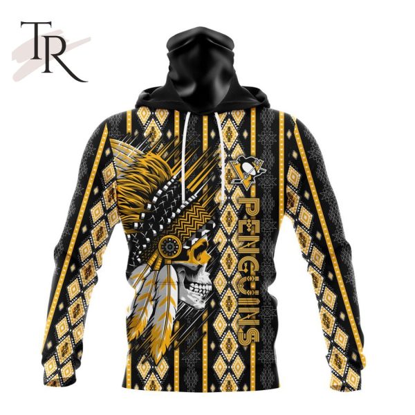 NHL Pittsburgh Penguins Special Skull Native Design Hoodie